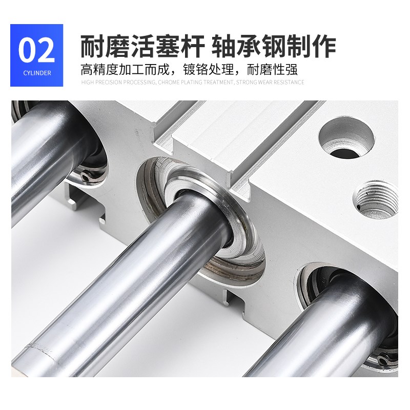 三轴气缸TCL12/16/20/25/32/40/50/63-25X30*50X75*100X125X175S - 图2