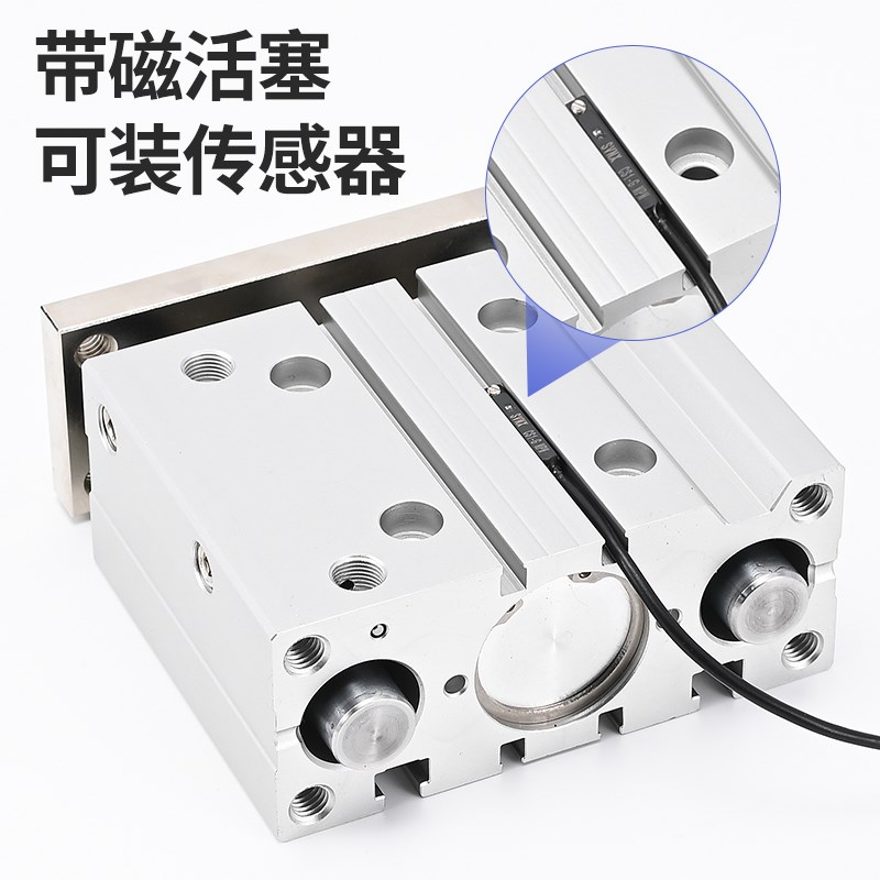 三轴气缸TCL12/16/20/25/32/40/50/63-25X30*50X75*100X125X175S - 图1