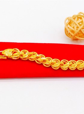 新款沙金简约个性时尚泰国手链 男女式黄铜渡金首饰 厂家现货