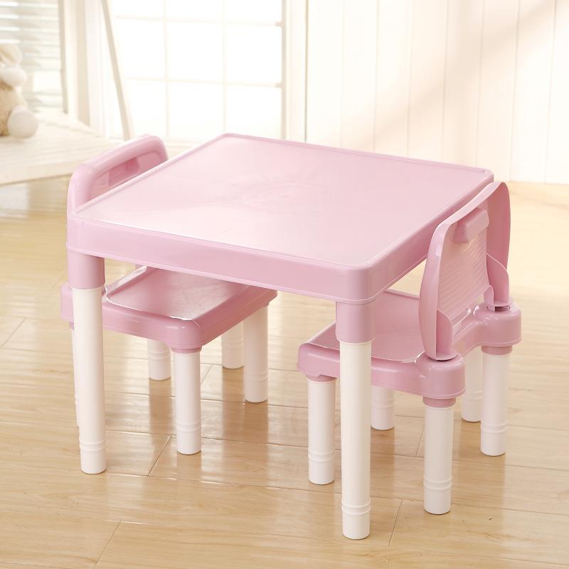 Yimei plastic children's study table and chair set kindergarten children's back chair early education chair children's plastic chair