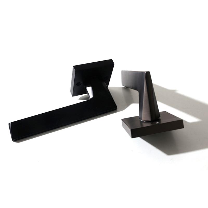 帕戈门锁室内房间门锁实木卧室静音磁吸黑色分体锌合金简约北欧锁 - 图3