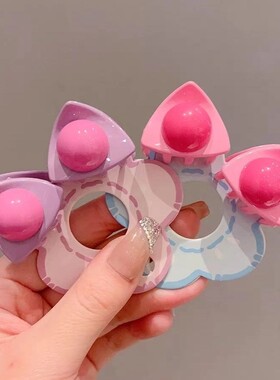 撞色猫耳朵抓夹儿童小号发夹女孩刘海碎发夹可爱宝宝女童发卡头饰