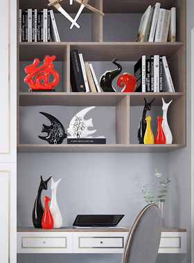 现代陶瓷家居摆件客厅卧室内酒柜装饰品J桌面轻奢房间北欧创意小