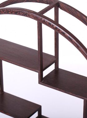 昊林轩 鸡翅木大号海棠形多宝架 博古架 古董架 茶具架 装饰品