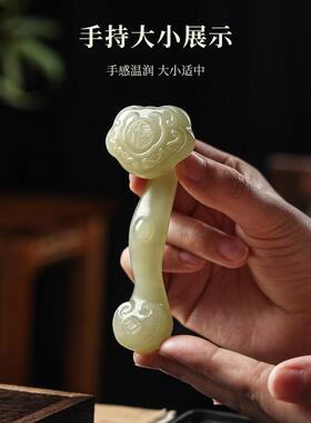 蓝宝石玉石吉祥如意手机家居客厅入口办公室桌面装饰品乔迁礼品