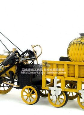 复古铁皮火车模型摆件 1829年旅行者号蒸汽机车-精细收藏版 礼物