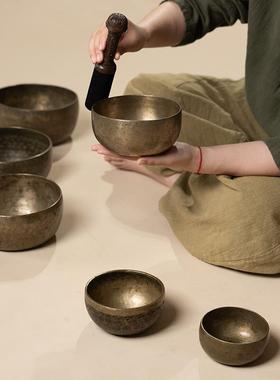 若有声尼泊尔进口老颂钵甄选瑜伽冥想珍藏品铜钵音碗礼物塔多巴蒂