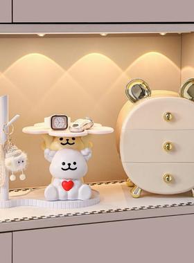 线条小狗入户门钥匙收纳玄关摆件客厅家居鞋柜装饰品乔迁新居礼品