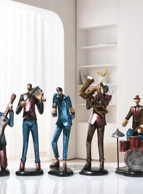 高级轻奢艺术乐队人物摆件客厅电视柜玄关桌面软装饰品高端工艺礼