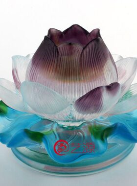 琉璃莲花烛台时尚创意家居饰品品摆设工艺品摆设酥油灯定制刻字