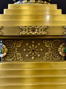 苯教佛塔 鎏金塔子 西藏苯教用品 雍仲本教精品摆件 苯教塔