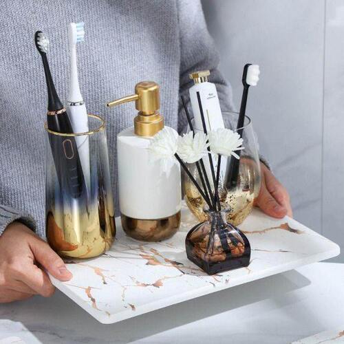 硅藻泥吸水垫洗手台洗漱垫硅藻土杯垫小洗漱台防水垫肥皂垫牙刷垫 - 图2