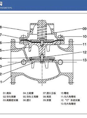 法兰压差旁通阀 不锈钢压差旁通阀 304旁通阀 800X/16P