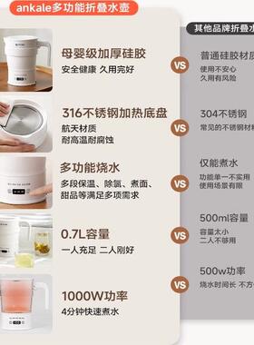 折叠烧水壶便携式旅行外出小型迷你电热水壶恒温出行烧水杯新疆邮
