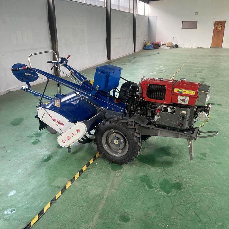 出口尼泊尔农用手扶拖拉机22HP柴油电启动冷凝散热28把刀片旋耕机 - 图1