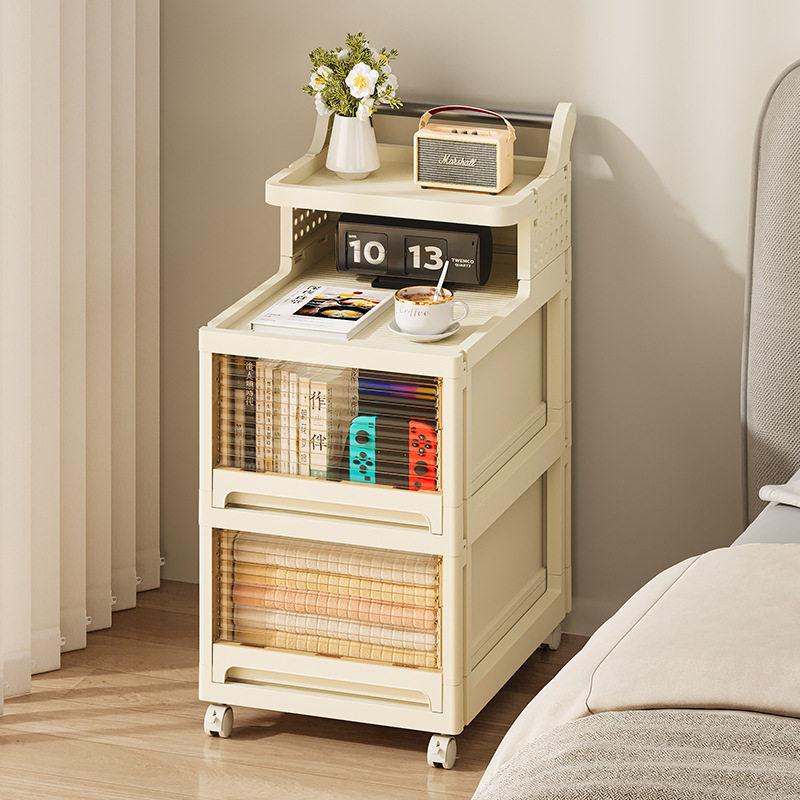 客厅多层收纳柜卧室卫生间落摆件零食置物架家用可摆件移动小推车,淘宝优惠券,粉丝福利购,淘宝优惠卷
