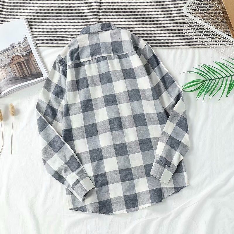 春秋款男士格子长袖衬衫潮牌韩版潮流帅气外套上衣服休闲百搭衬衣,淘宝优惠券,粉丝福利购,淘宝优惠卷