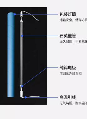 蓝宇UV灯UV灯管LYUV3Z20400紫外线高压汞灯UV固化灯管