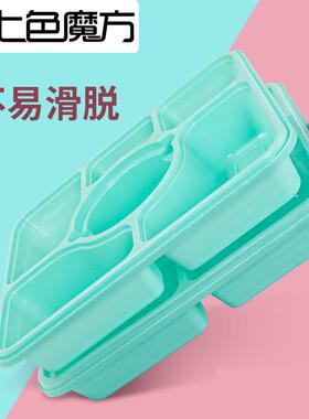 商用四格一次性餐盒饭打包盒两三4五六格简易分格防盗扣快餐