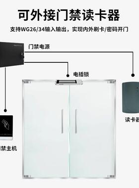 防水金属门禁机大容量用户可外接韦根读头刷卡门禁一体机