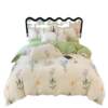 2024 new thickened brushed bedding four-piece set pure cotton spring and summer floral quilt cover bed sheet three-piece set