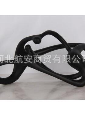 现代简约创意树脂抽象人物摆件样板房售楼处桌面电视柜书架软装