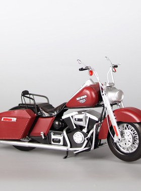 印第安哈雷摩托车模型摆件复古工业风机械机车办公室吧台工艺品