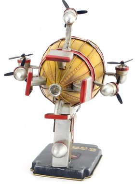 复古铁艺红色警戒基洛夫飞艇摆件怀旧做旧工艺品摆设桌面装饰品