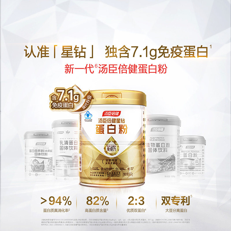 汤臣倍健星钻蛋白粉老年人增强免疫力营养男女官方旗舰店正品650g