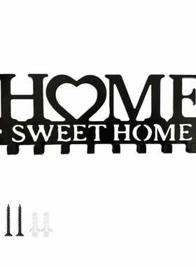 创意HOME字母置物排钩厨房挂钩家居钥匙收纳挂架铁艺金属