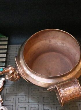 佛具尼泊尔水陆供七支供朵玛盘纯铜水财神修法朵玛壶多用碟支架