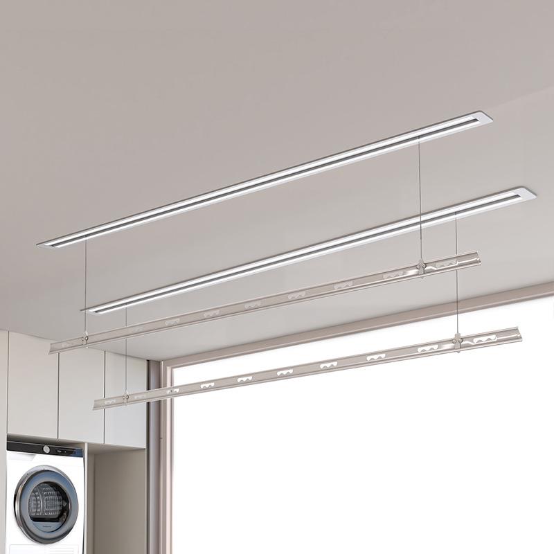 阳台家用智能升降语音声控静音电动晾衣杆晾衣架室内烘干静音升级 - 图2