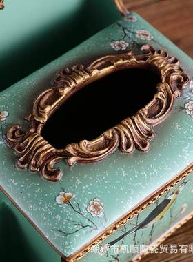 美式多功能纸巾盒摆件家居时尚摆件品纸巾盒茶几客厅餐桌卧室欧式