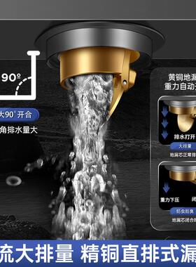 304不锈钢加厚55宽极窄长地漏防臭长条隐形地漏长方形淋浴房隐藏