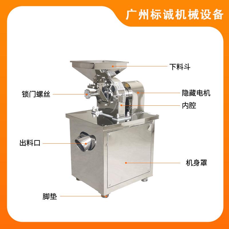 水冷粉碎机齿盘式药材研磨机五谷调味料打粉机不锈钢粉碎机 - 图2