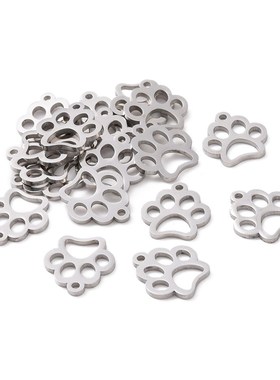 跨境热销304不锈钢动物脚丫挂件全抛光激光切割小吊坠diy饰品配件