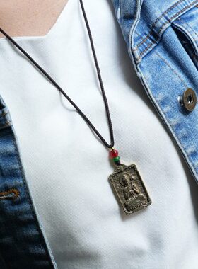 2024龙年十二生肖守护神黄铜兔年本命佛千手观音吊坠男挂坠女佛牌