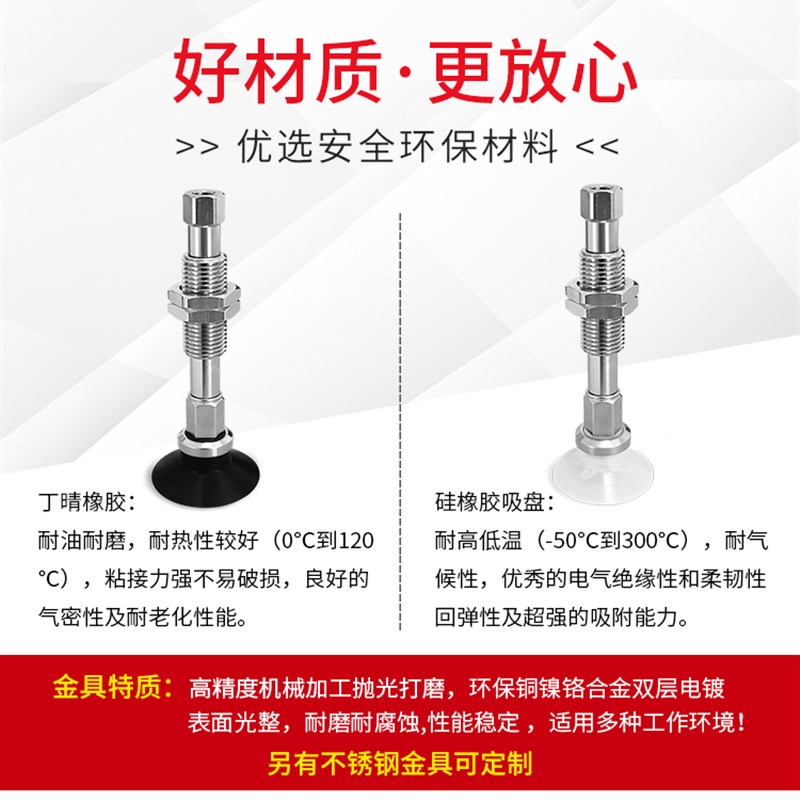机械手真a空吸盘WEJ31-D10/D13/D16/D20/D25/D32-WEM11 12-J-10-B - 图0