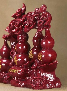 朱砂摆件五福临门葫芦福禄寿禧财如意招财纳福家用装饰品桌面客厅