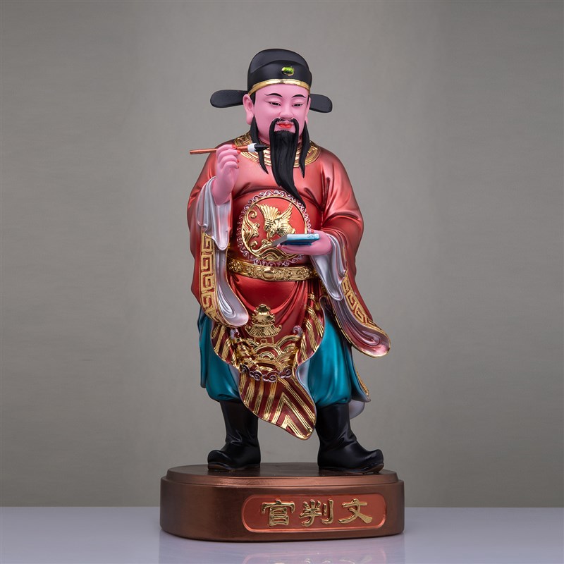 文武判官神e像16寸文判官武判官地府阴神城隍爷助手树脂居家摆件 - 图2