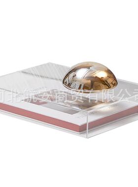 现代简约创意亚克力罩子亚克力书夹摆件收纳架装饰罩饰品摆件