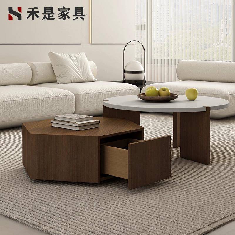 现代简约家用客厅北欧网红轻奢大小茶几边几组合设计师圆形小户型 - 图1