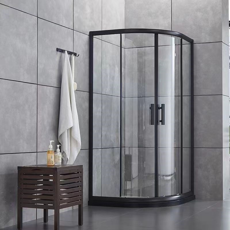 淋浴房圆弧扇g形太空铝整体浴室玻璃隔断干湿分离钢化玻璃门洗澡 - 图1