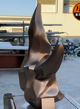 玻璃钢户外异形雕塑仿铜色美陈景观装饰摆Q件广场水景雕塑制作