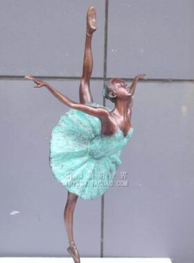 女孩雕塑铜家居装饰品音乐礼品铜工艺品雕塑艺术品摆件芭蕾舞舞蹈