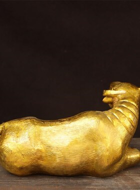 纯黄铜卧牛一对生肖牛摆件定x制办公室牛气冲天旺市牛铜牛装饰摆