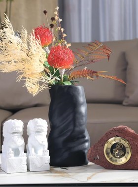 现代简约轻奢陶瓷花器彷q真花艺组合摆件样板间客厅茶几玄关装饰