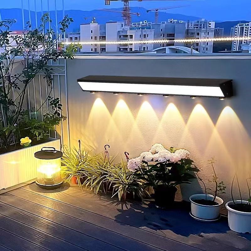 太阳能庭院灯户外防水别墅花园装饰长条J洗墙灯过道围墙景观灯壁,淘宝优惠券,粉丝福利购,淘宝优惠卷