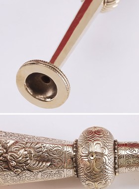 藏式喇叭纯铜刚东精品吹鼓法号子吹号尼泊尔工艺法号法Z器唢呐1个
