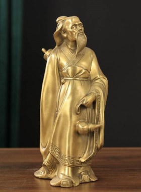 纯铜神医华佗神像摆件p中医馆药名店名医孙思邈真人药王医圣供奉